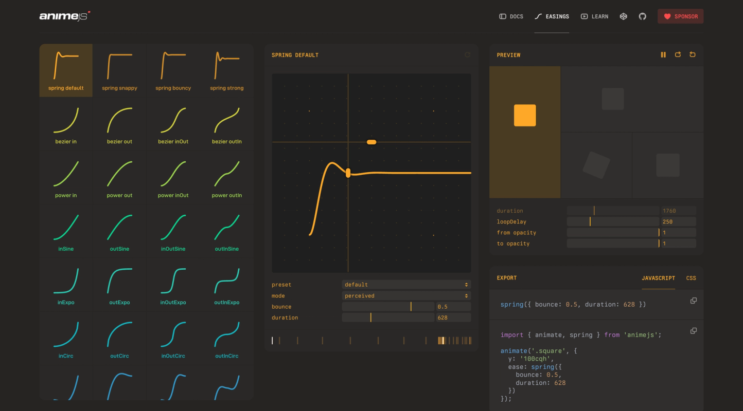 Anime.js screenshot 3