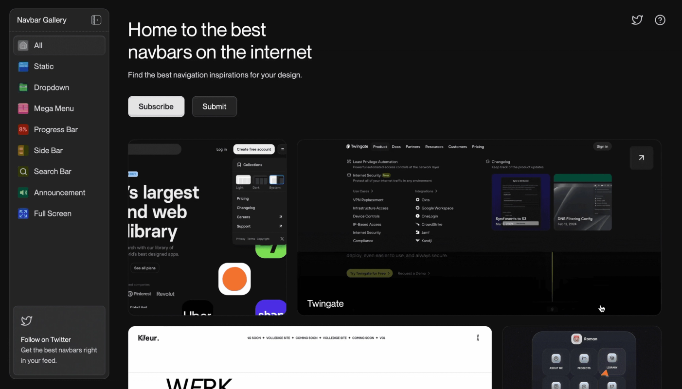 Navbar Gallery screenshot 1