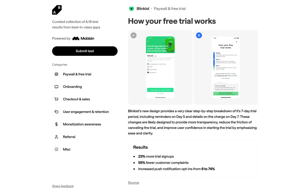 abtest.design screenshot 2