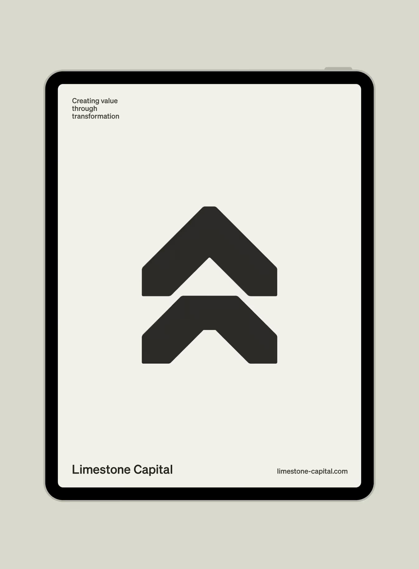 Limestone Capital identity applied across print collateral