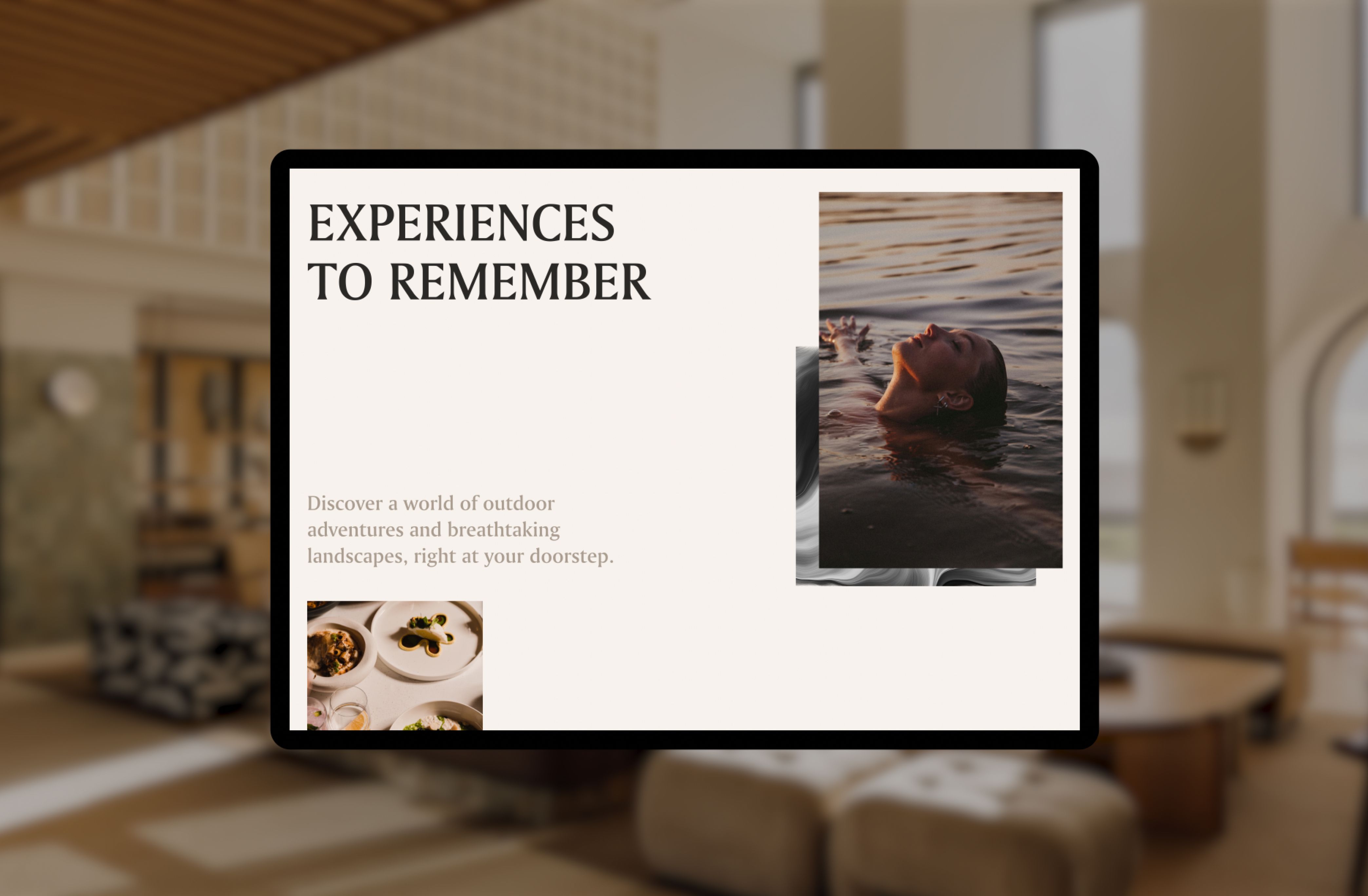 Aethos - Website displayed on tablet