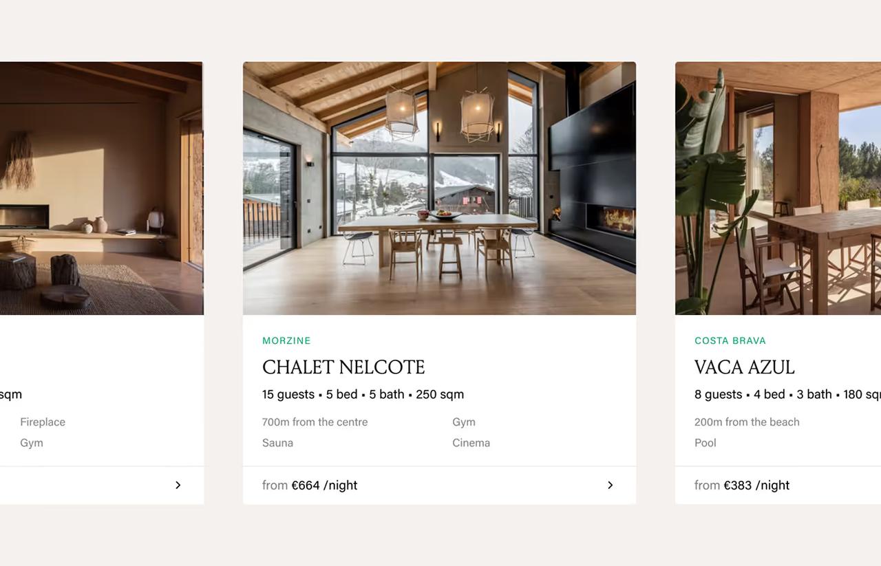Emerald Stay digital product screens
