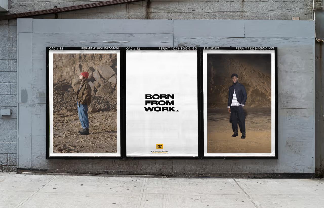 CAT A/W21 3x 6 sheet OOH advertising campaign