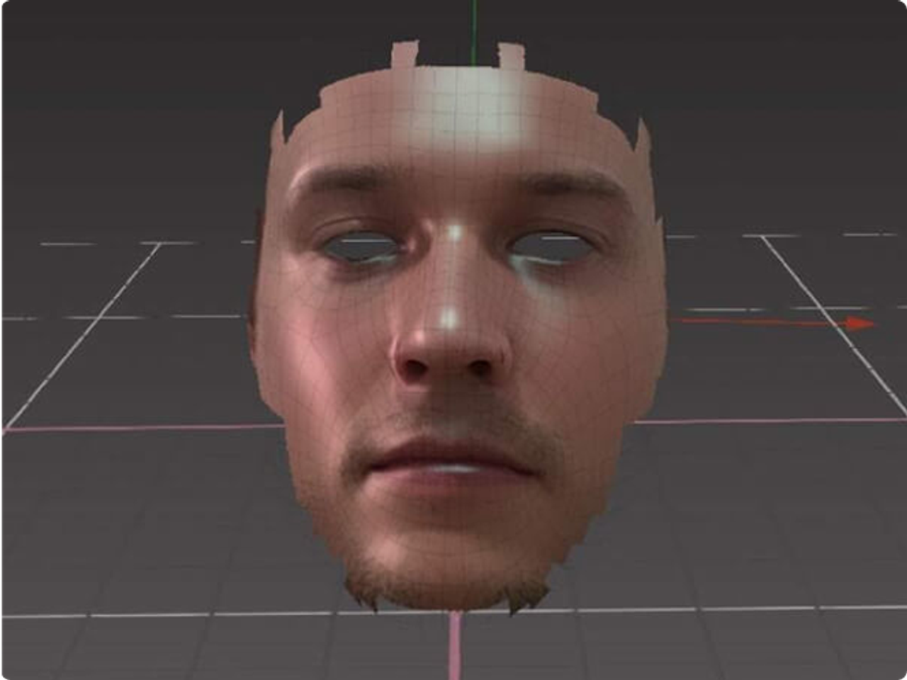 3D face scan render