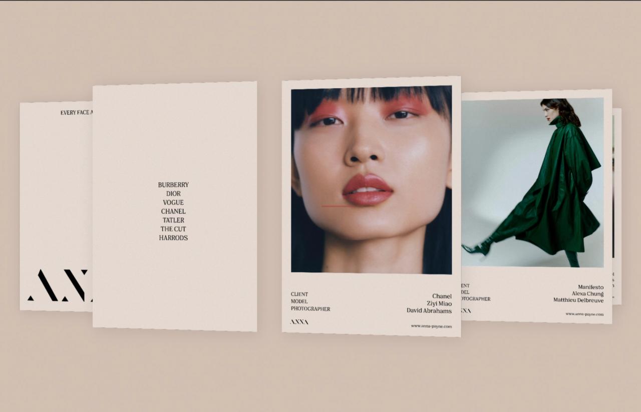 Anna - Animated UI cards with photography and typography