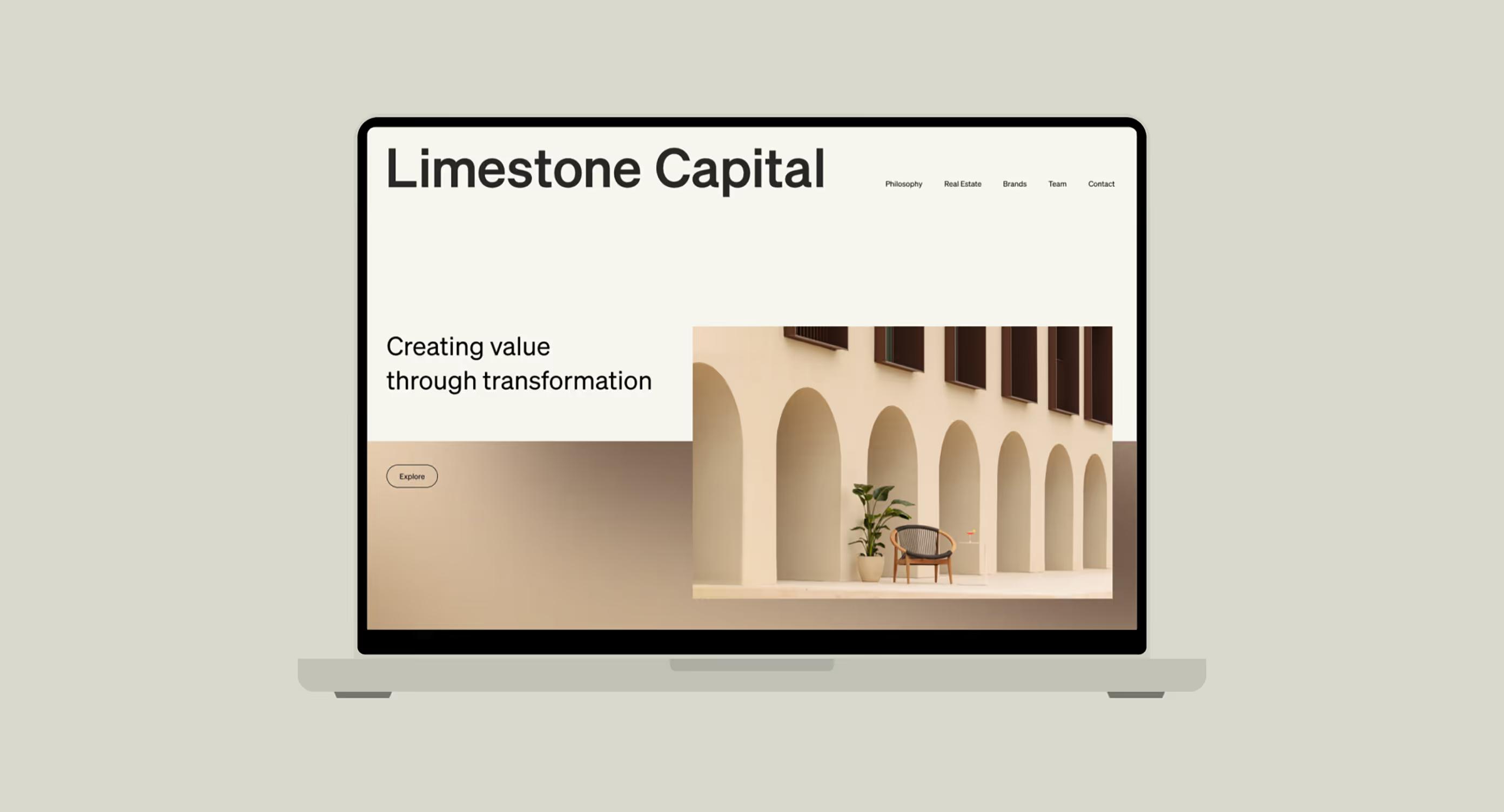 Limestone Capital Website Layout