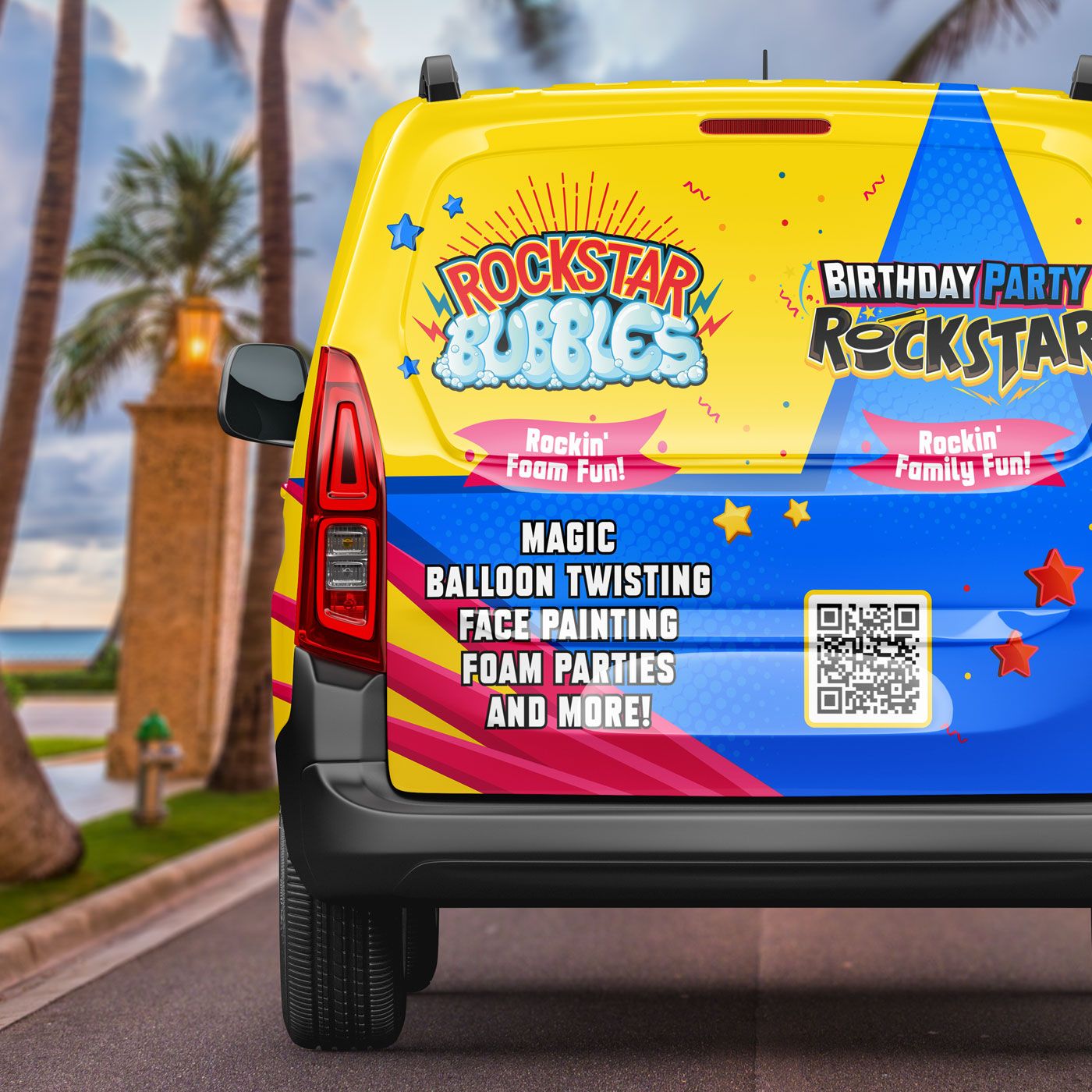 Birthday Party Rockstar Brand Identity