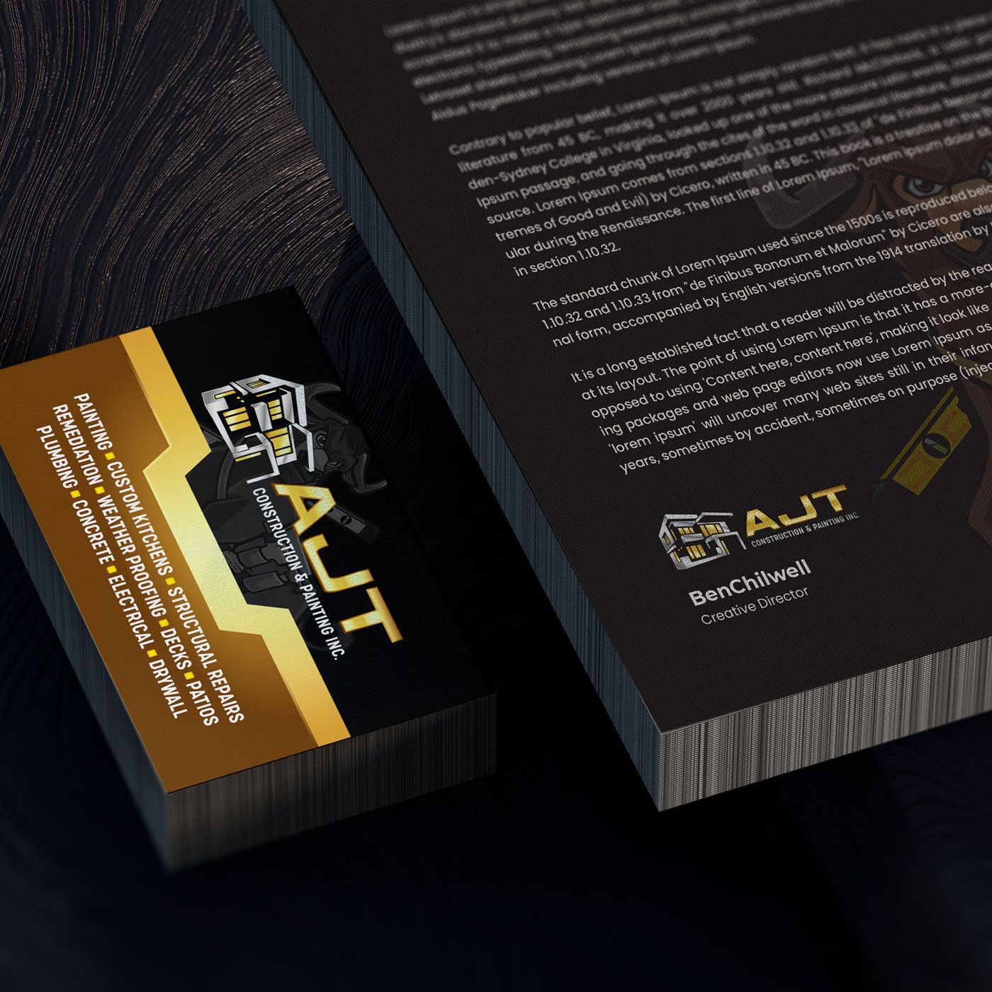 AJT Construction and Painting Brand Identity