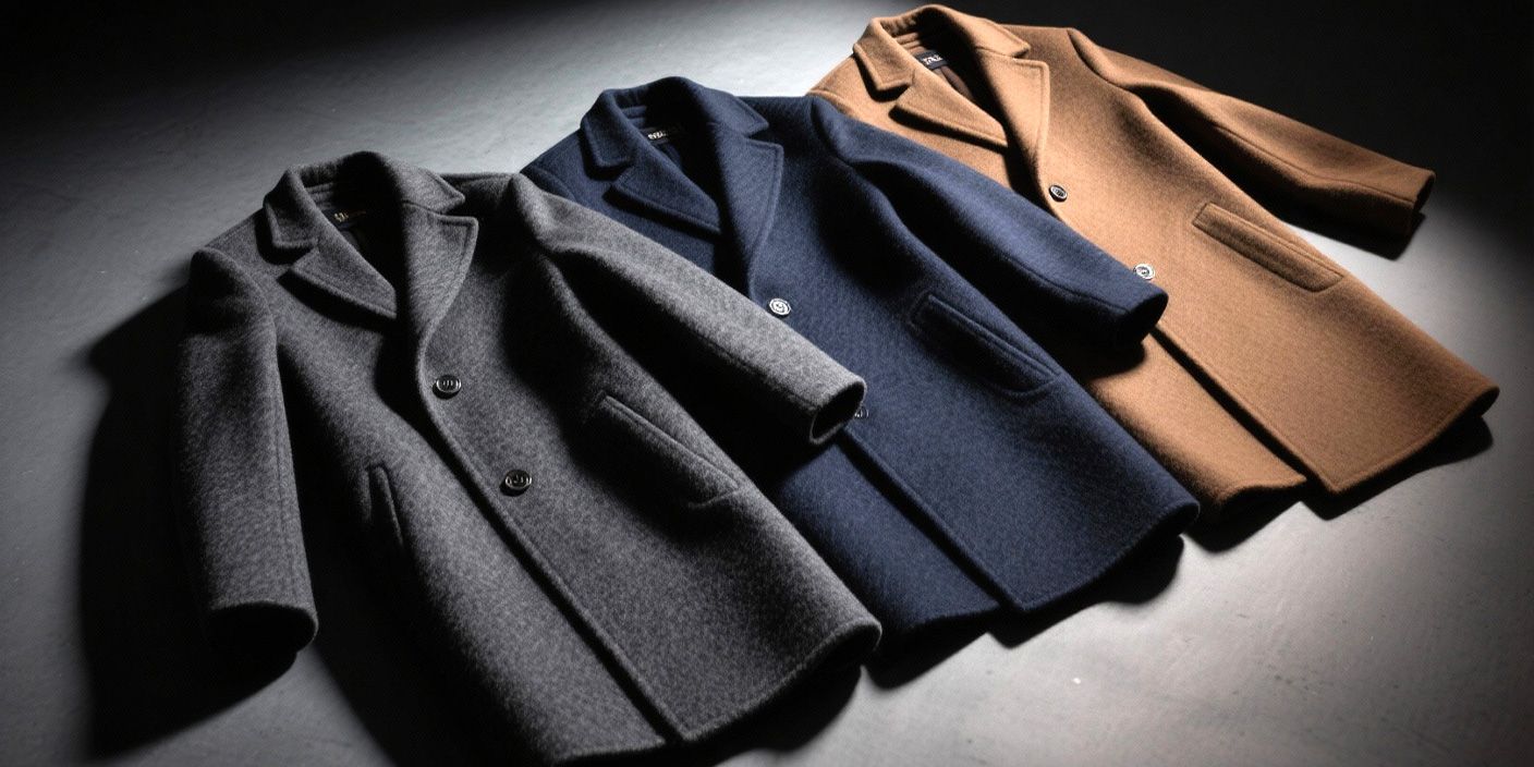 Three high durability wool coats