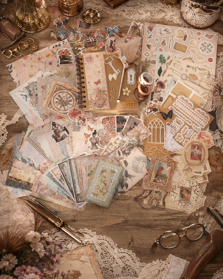 vintage scrapbooking a journaling set