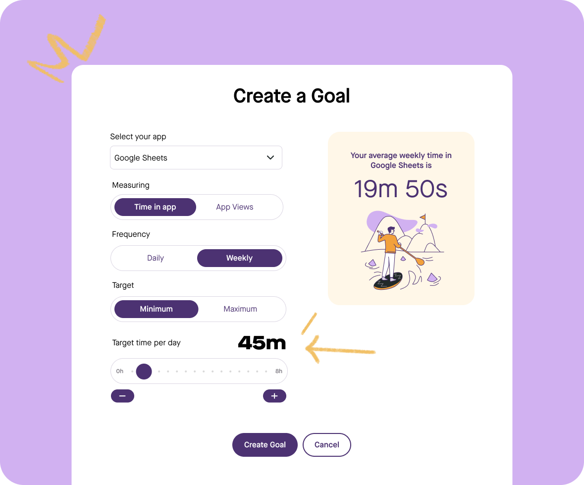 Produce8 Create a Goal Google Sheets
