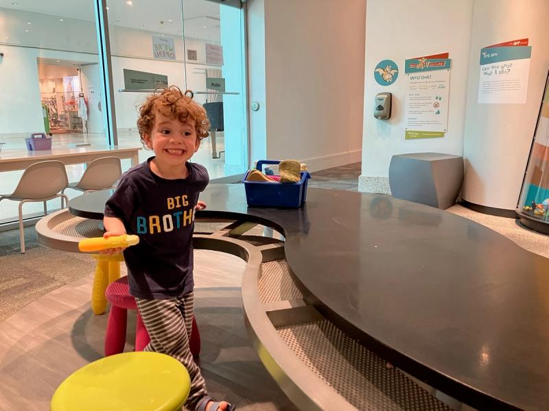 child at kid play table