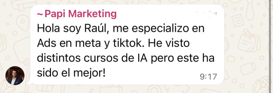 Testimonio de Raúl (Papi Marketing)