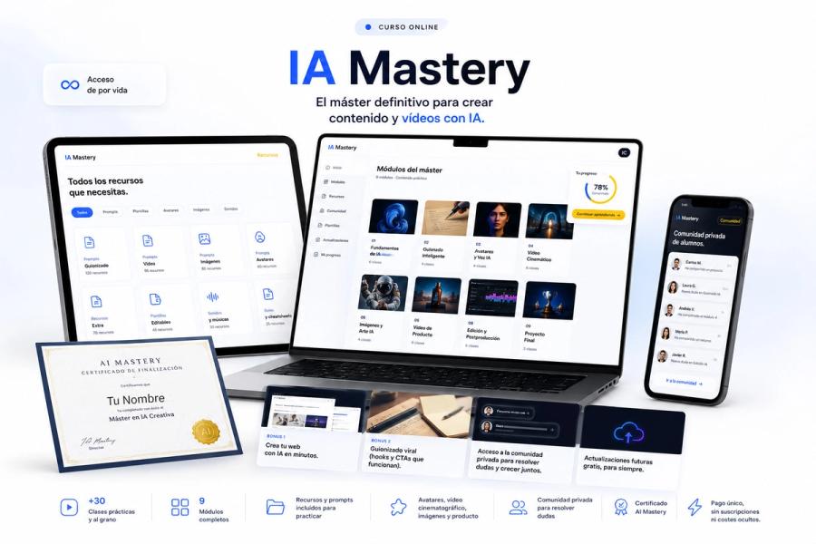 Plataforma AI Mastery — acceso a las clases