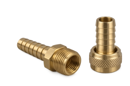 Brass hose nipple fitting