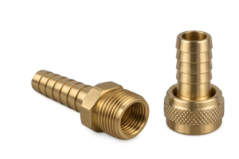 Brass hose nipple fitting