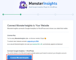 ga4 setup using monster insight wizerd on wordpress website