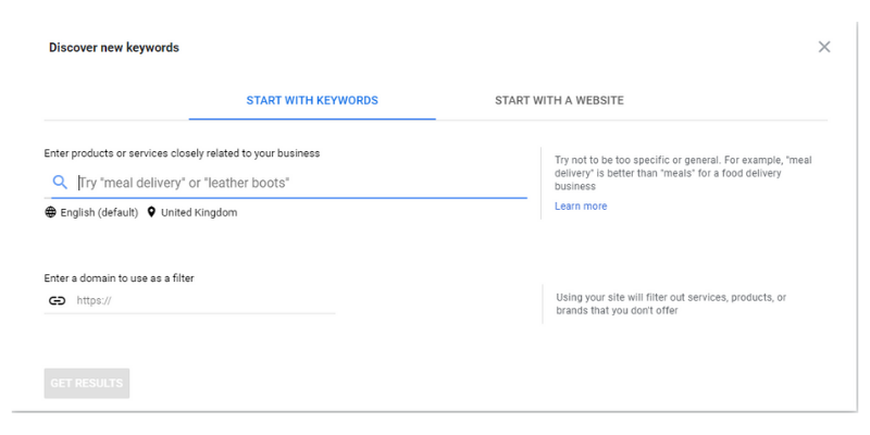 google keyword planner for seo