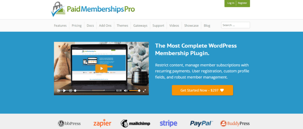 Paid Memberships Pro WP Plugin