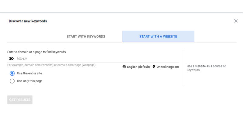 Google keyword planner