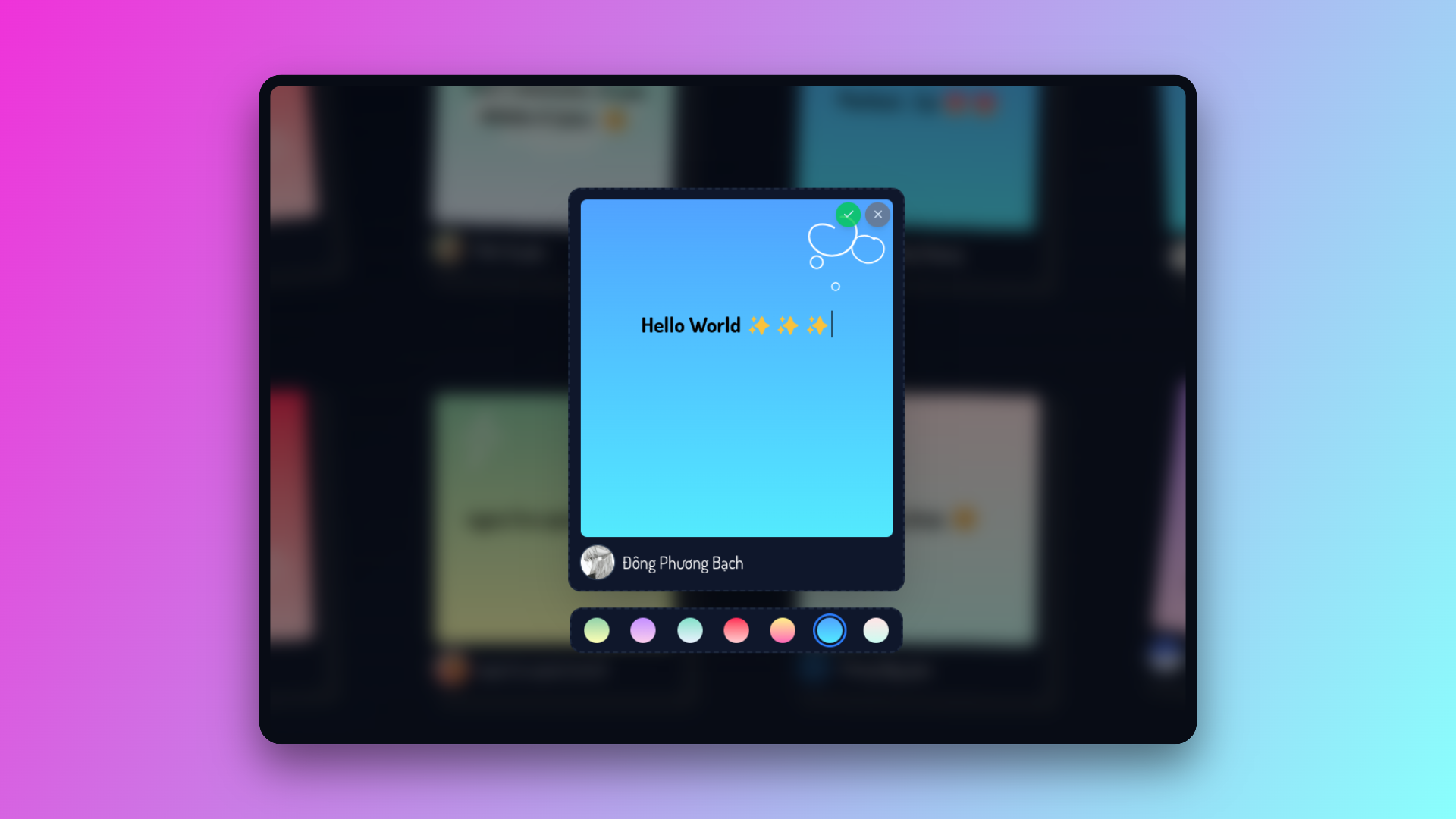 Allow edit card of user on community page