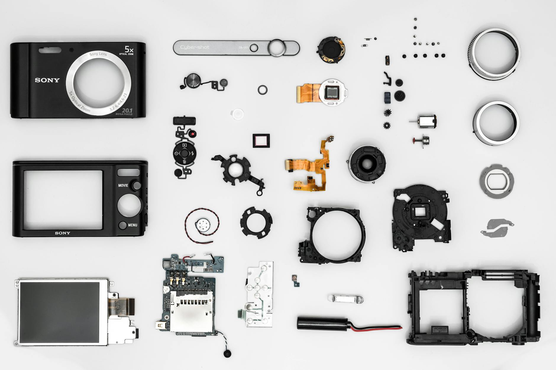 Moka pot disassembled parts