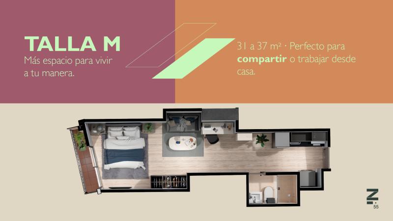 Apartamento tipo M — Zetta 55