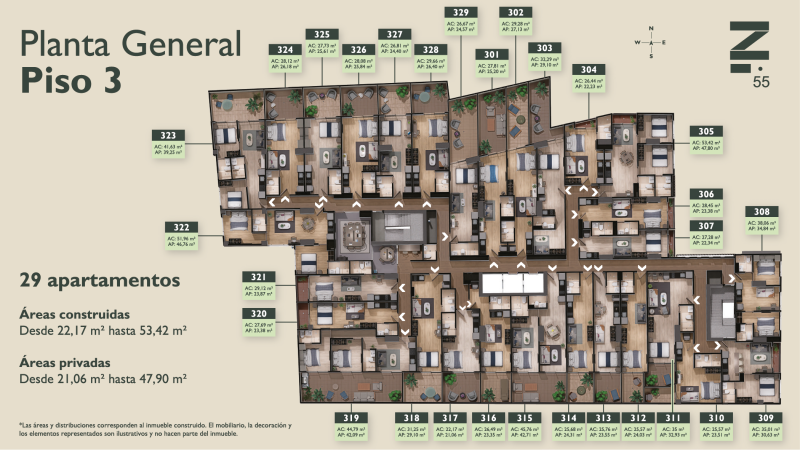 Apartamento tipo Z — Zetta 55