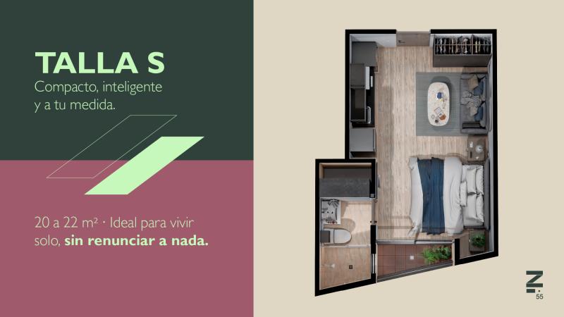 Apartamento tipo S — Zetta 55