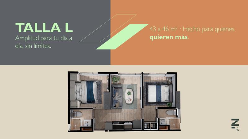 Apartamento tipo L — Zetta 55