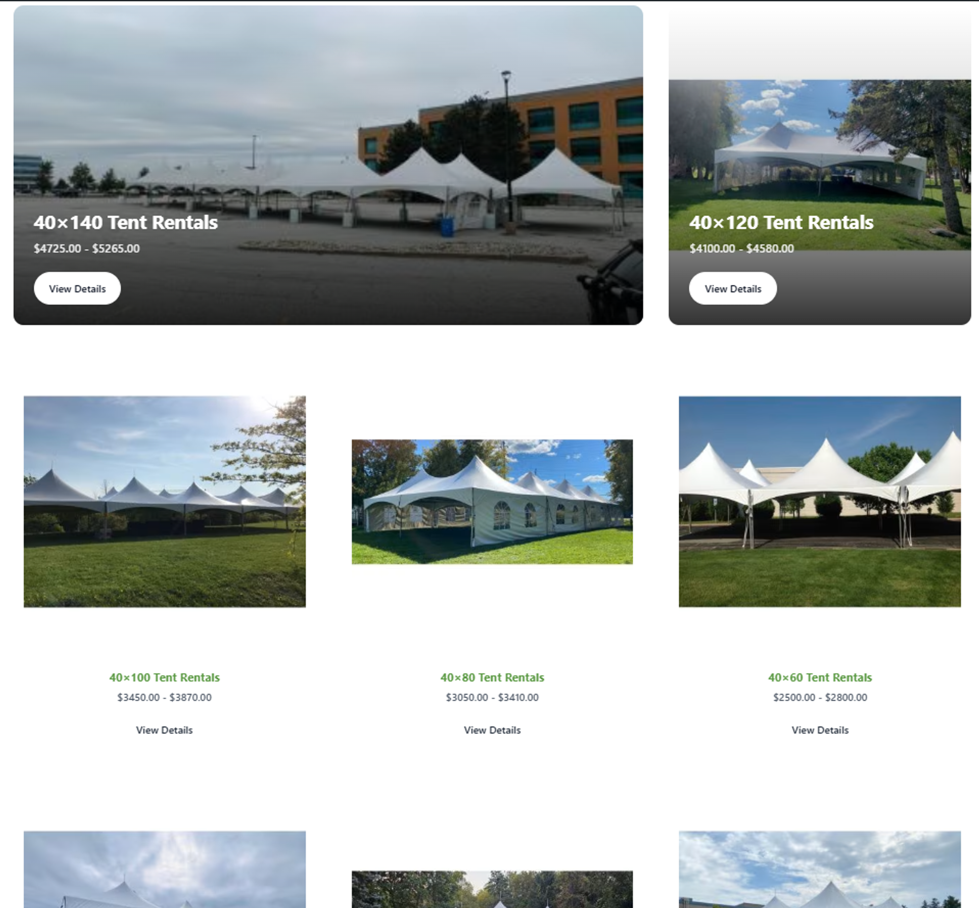 Custom Products Plugin for Party Rentals