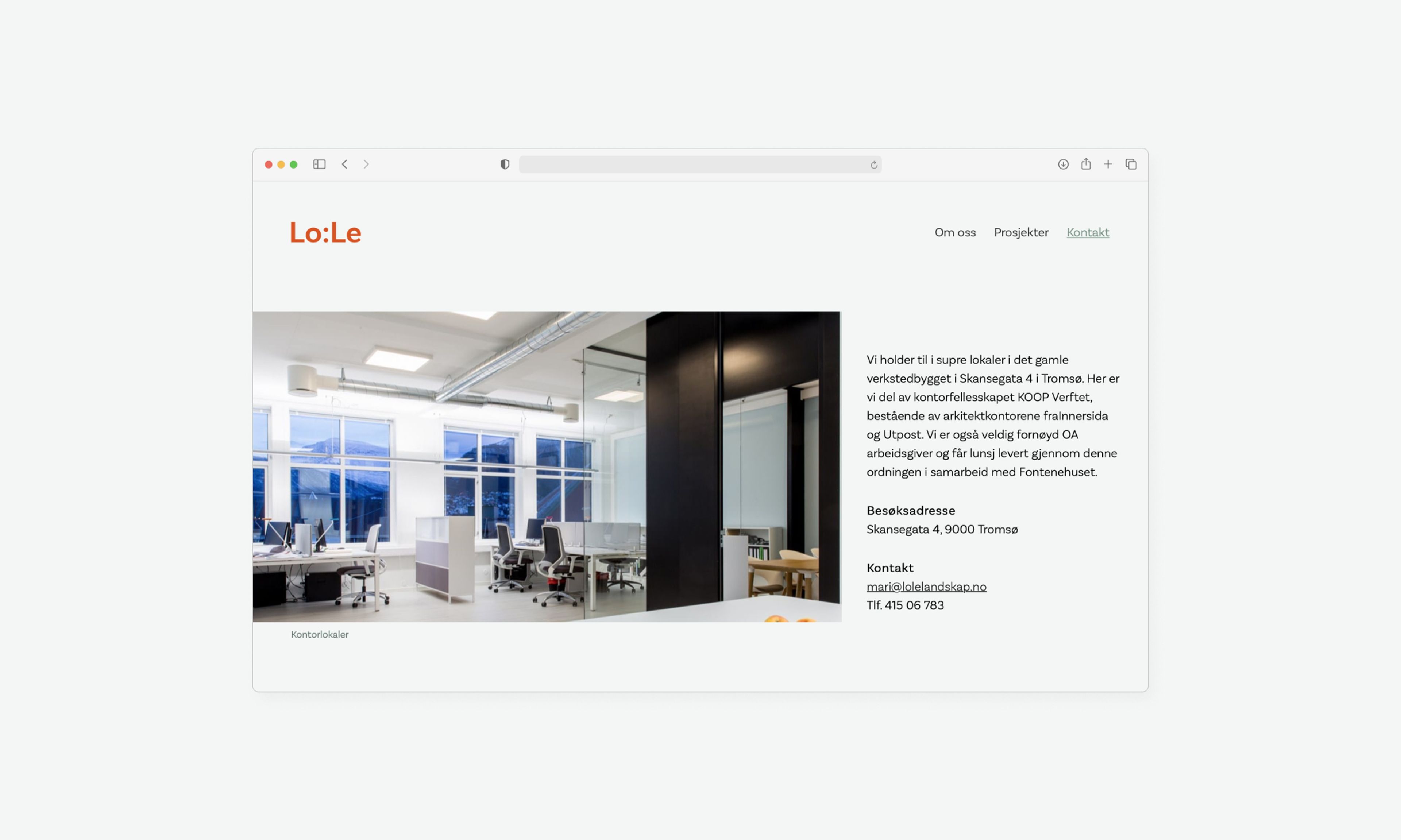 contact page