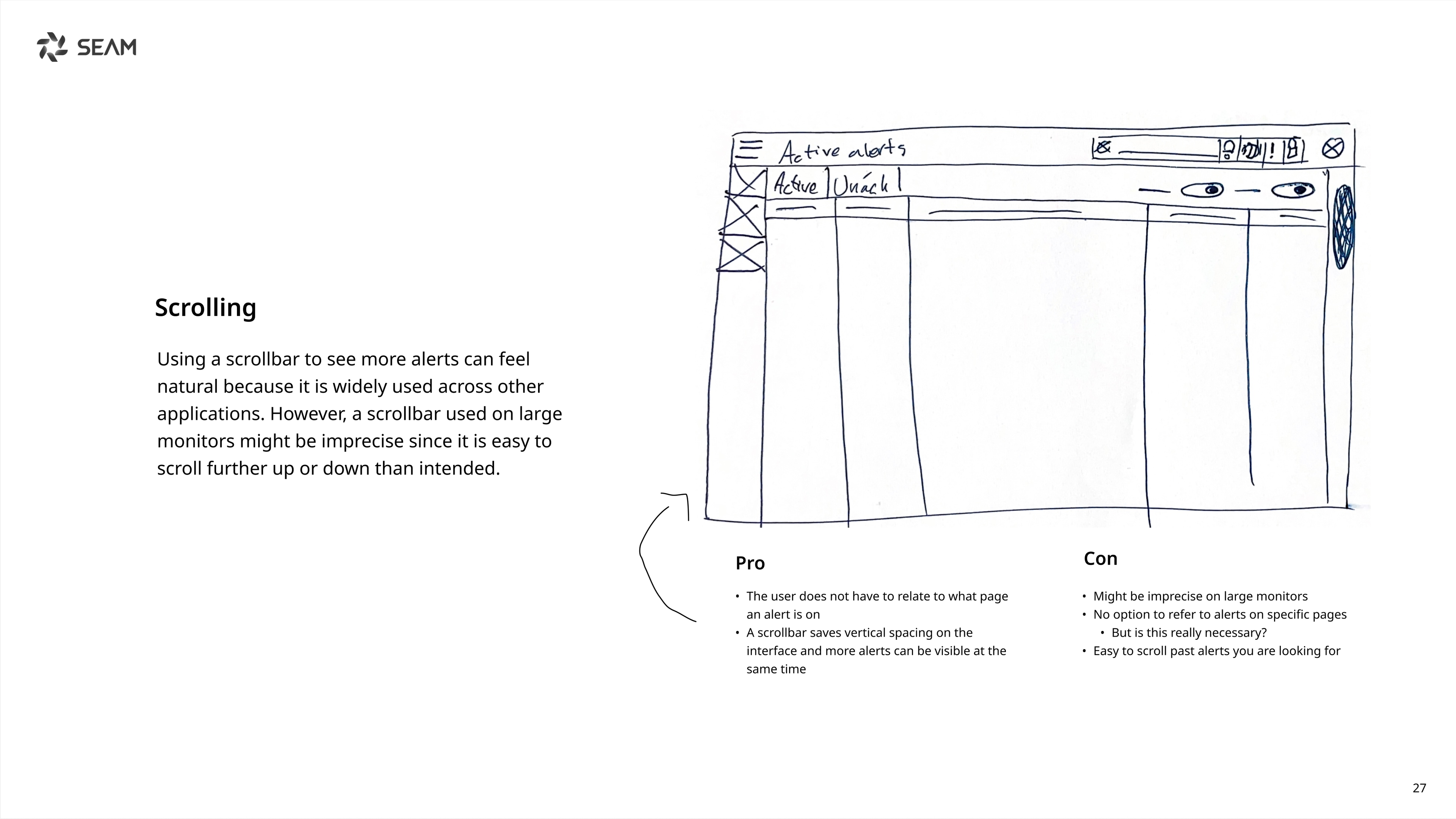 On using scrollbars