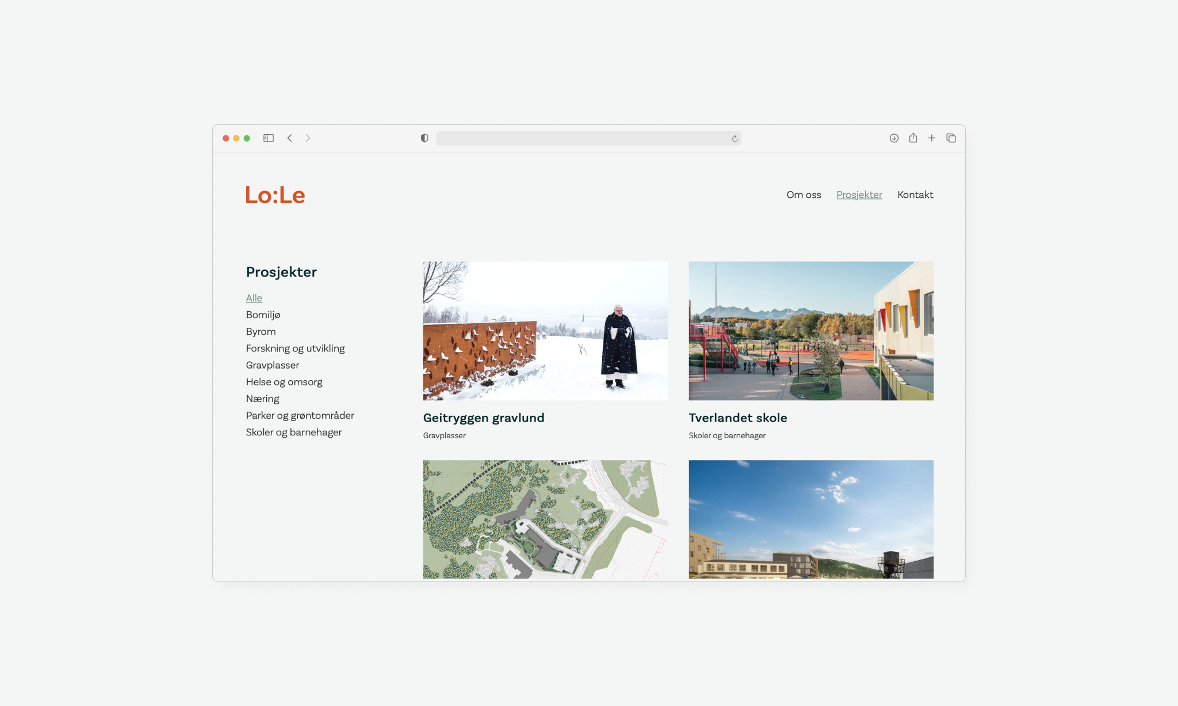 displaying projects