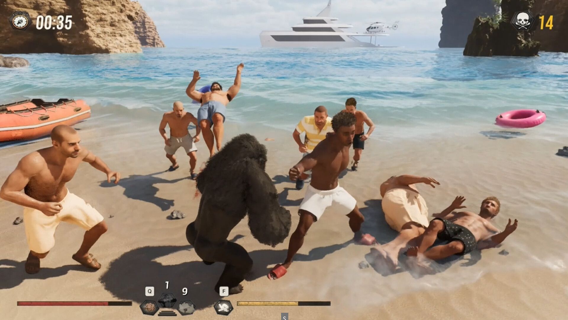 Gorilla Vs 100 Men スクリーンショット 1