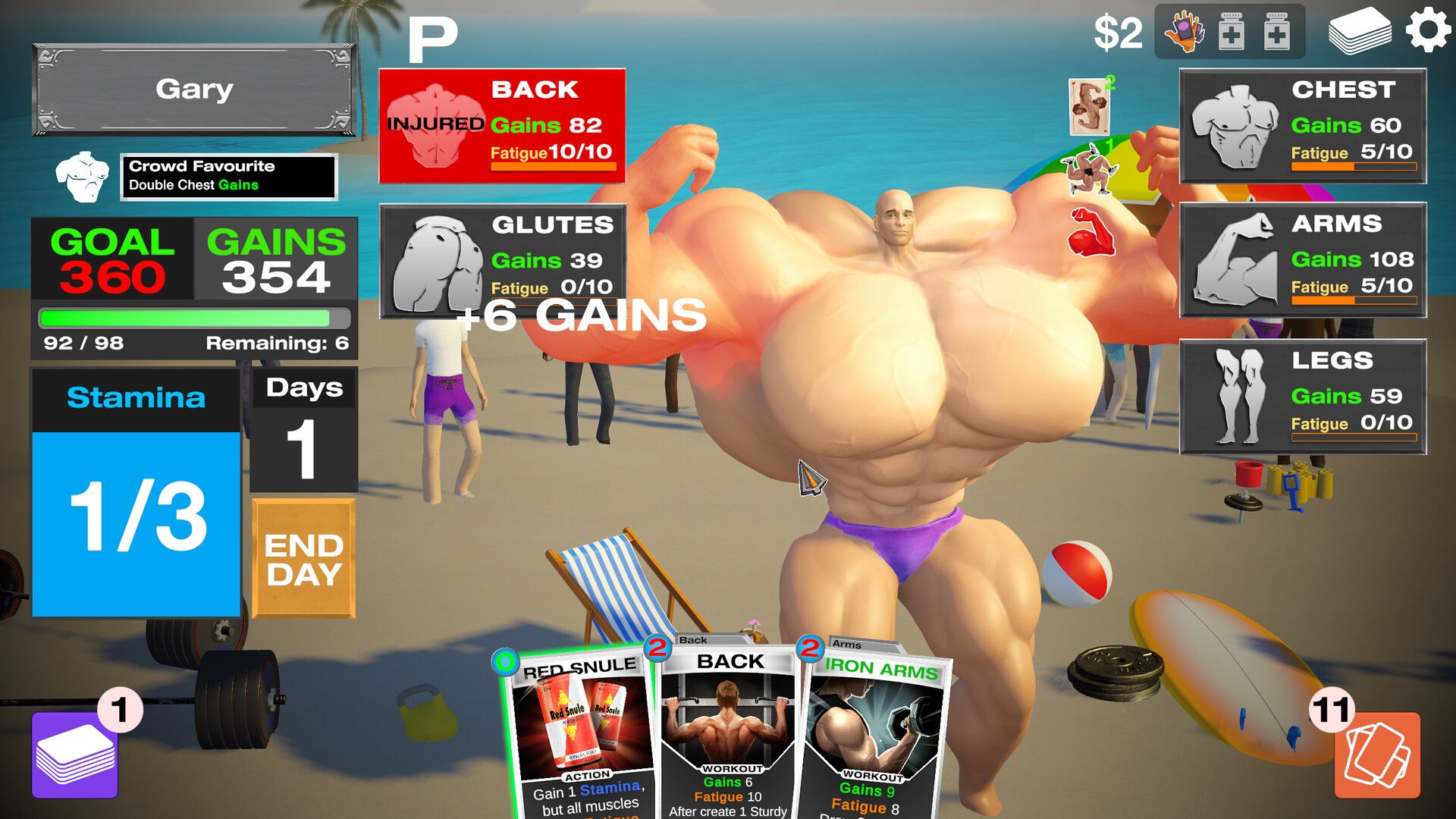GET YOKED: Extreme Bodybuilding スクリーンショット 2
