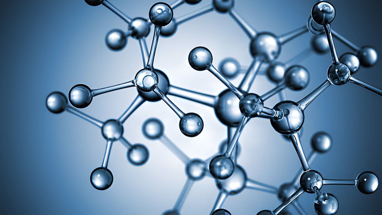 Diagram illustrating various atoms and molecules, highlighting their fundamental roles in chemistry and matter composition.