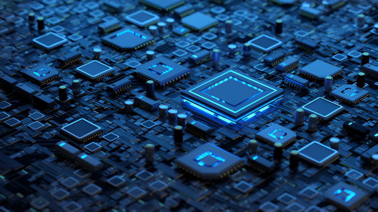 Visual representation of microchips, showcasing vacuum hot presses that are used for creating alumina and aluminium nitride substrates.