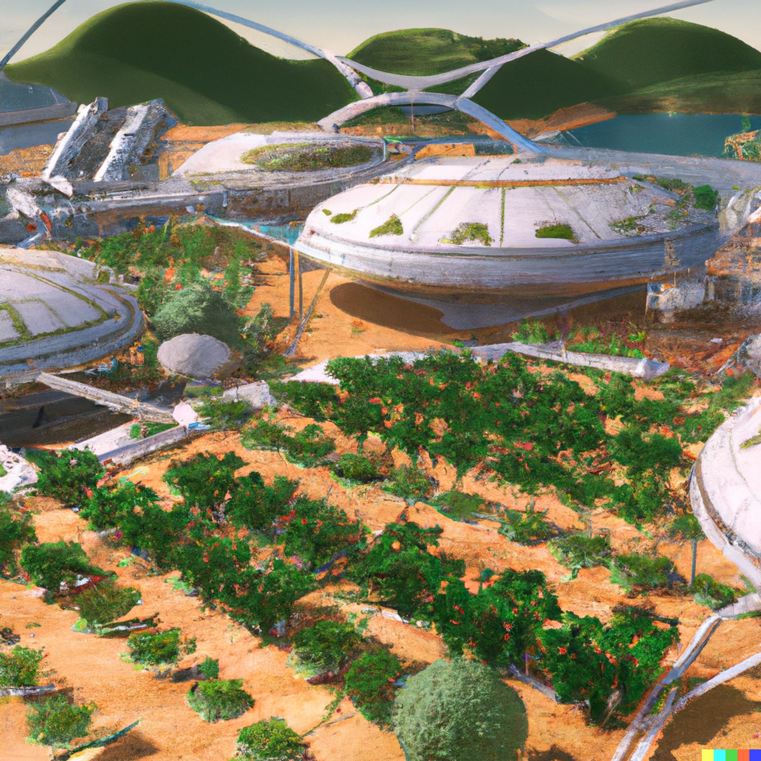 a farm on a space station