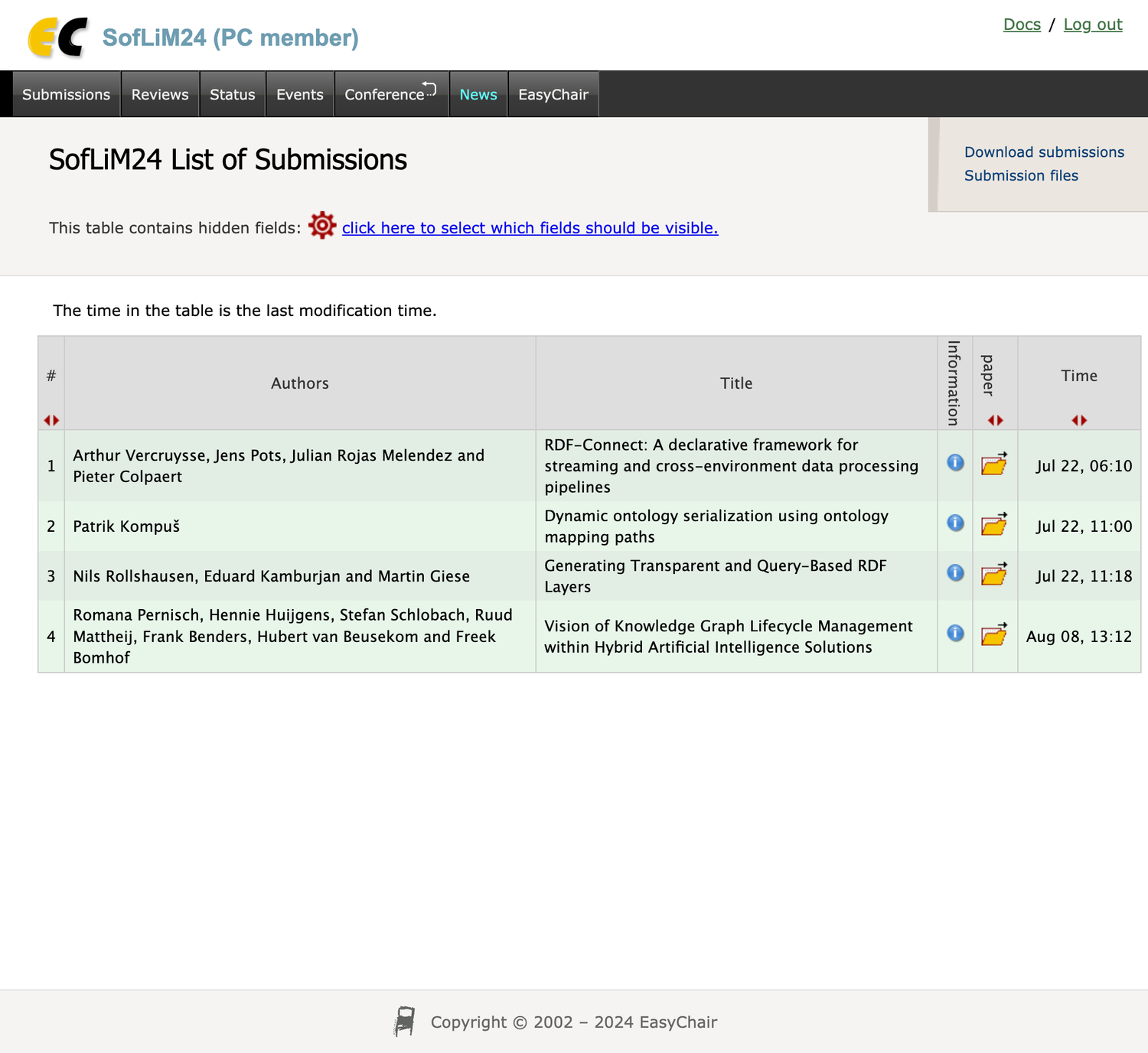 EasyChair the platform for reviewing research papers