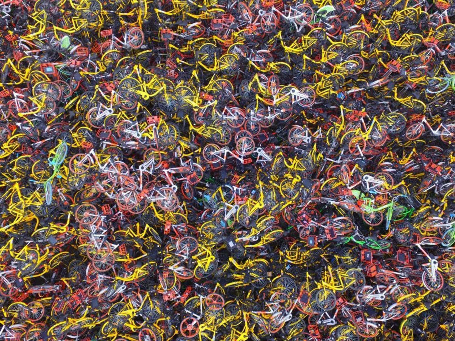 Bike sharing cemetery