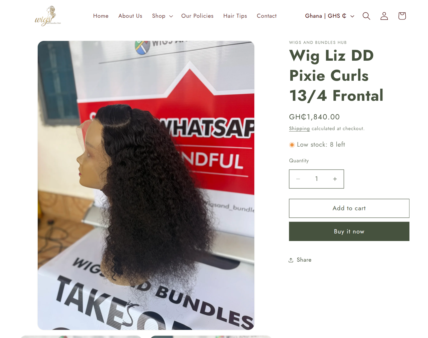 wigs & bundles Website image 3