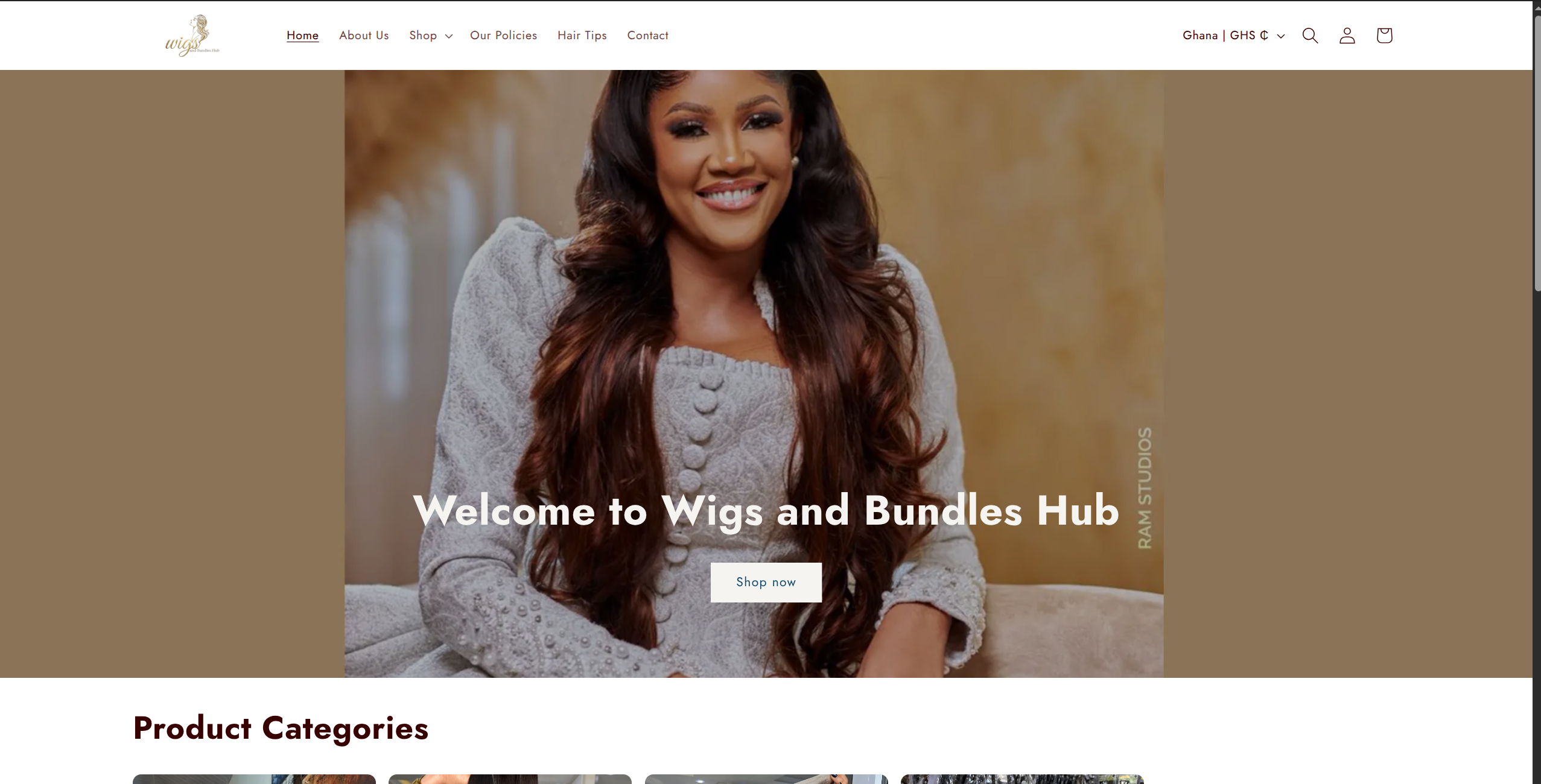 wigs & bundles Website
