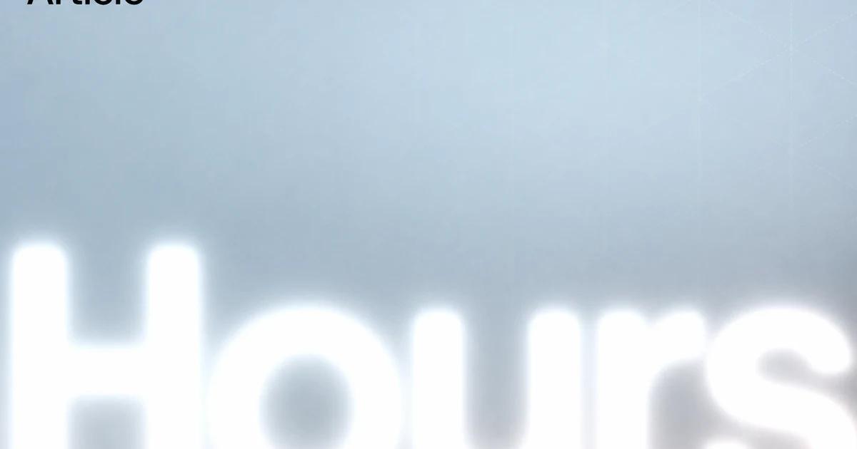 Glowing Hours typography on a soft blue-gray grid background
