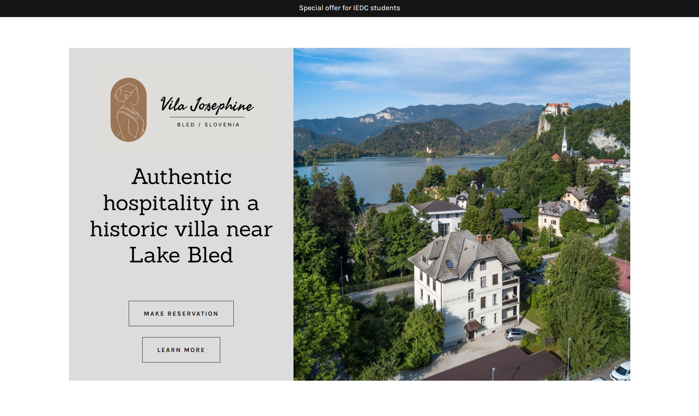 Vila Josephine old website