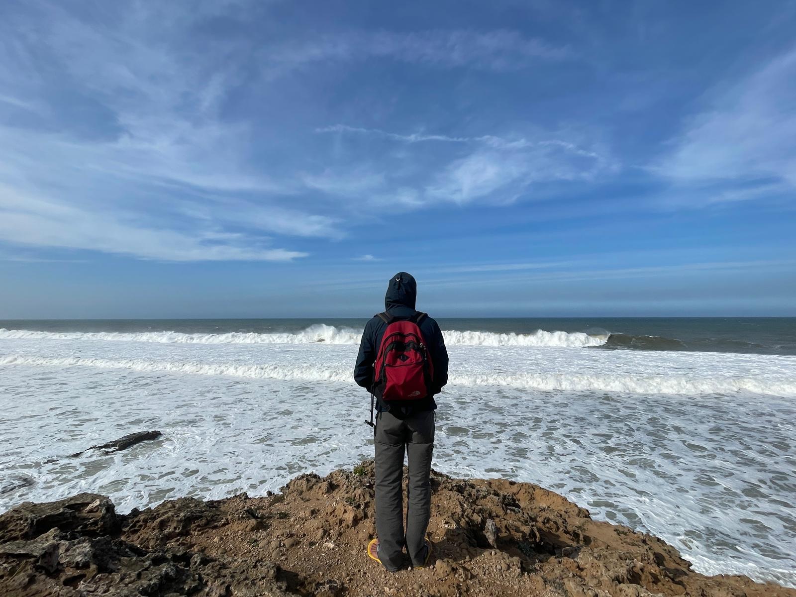 Ronald in Oualidia looking at the sea