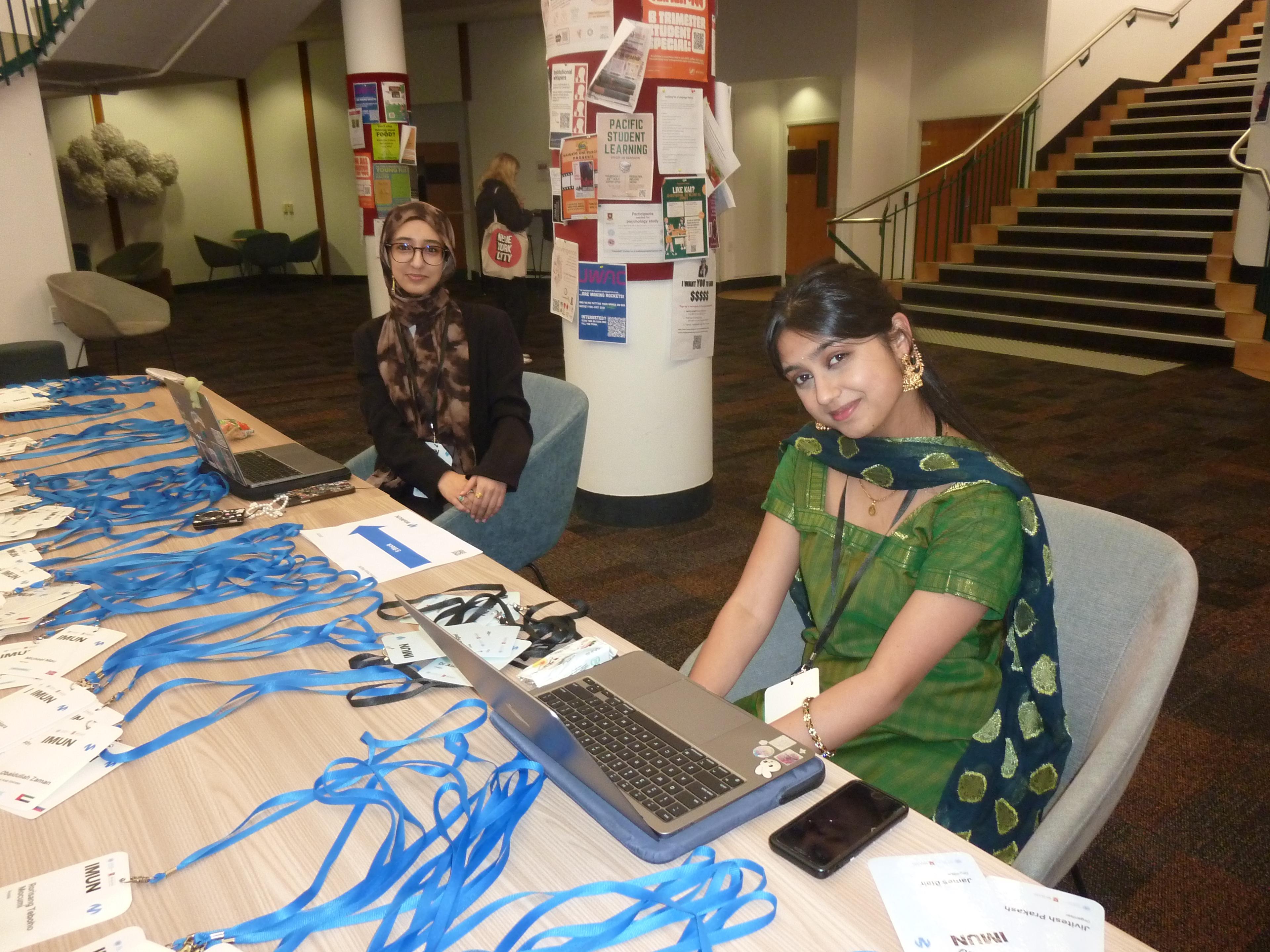 Delegates participating in Model United Nations.