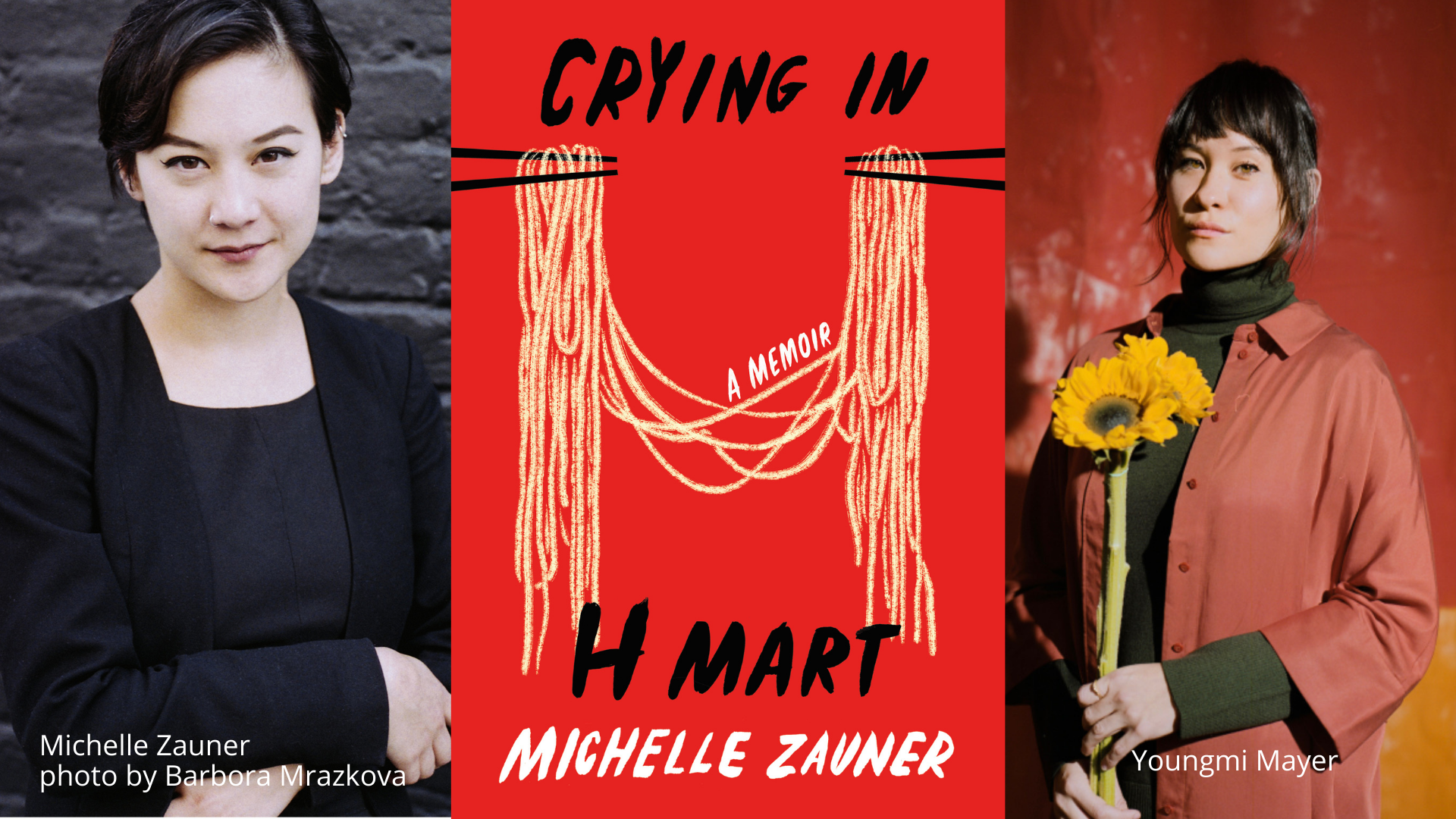 Event Flyer for Crying in H-Mart: Michelle Zauner and Youngmi Mayer
