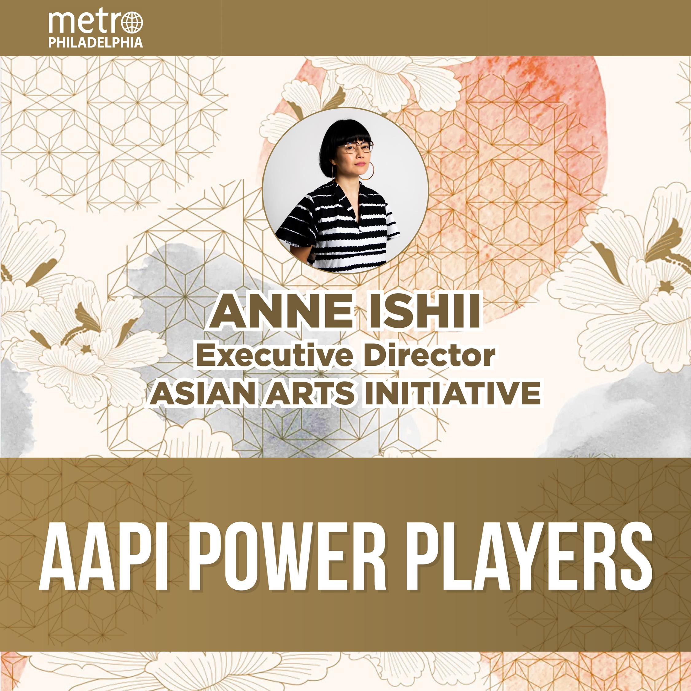 Poster of Anne Ishii named as AAPI Power Players on Metro Philadelphia.