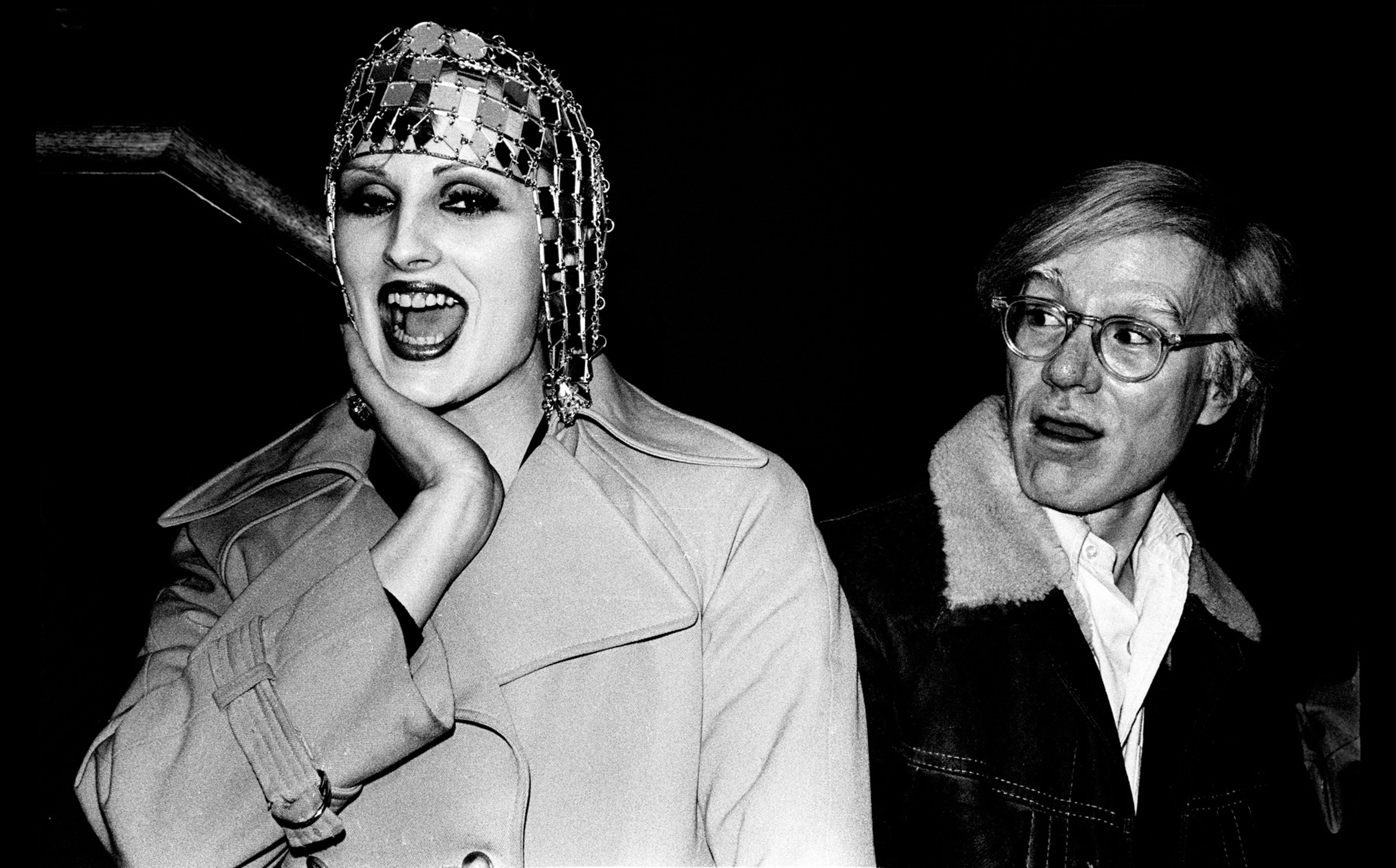 Photograph of Candy Darling and Andy Warhol